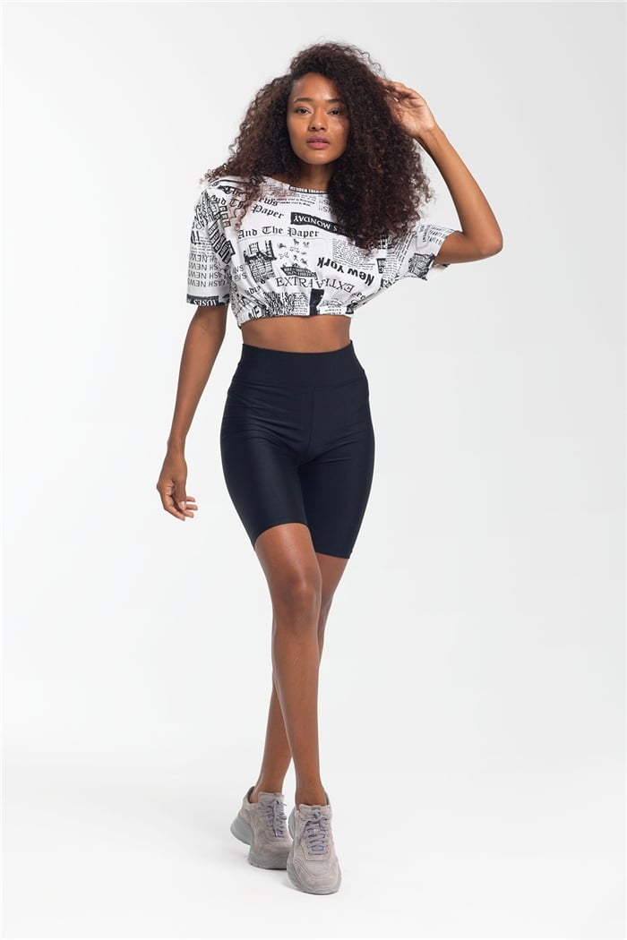 Avrile Crop Bluz  SİYAH  A21-10402