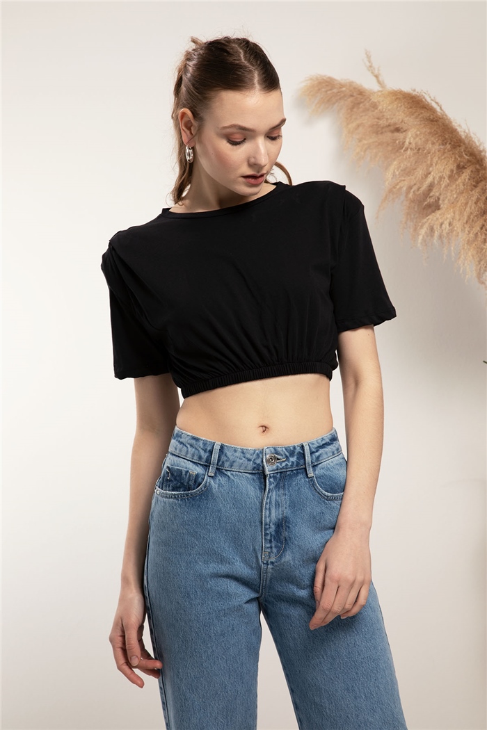 Avrile Crop T-Shirt  SİYAH  A21-10396