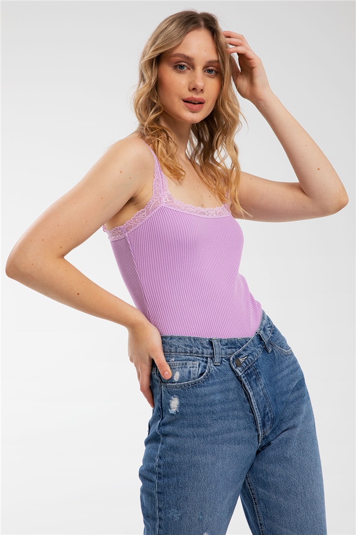 Avrile Dantelli Triko Zıbın  LİLA  A91793-S