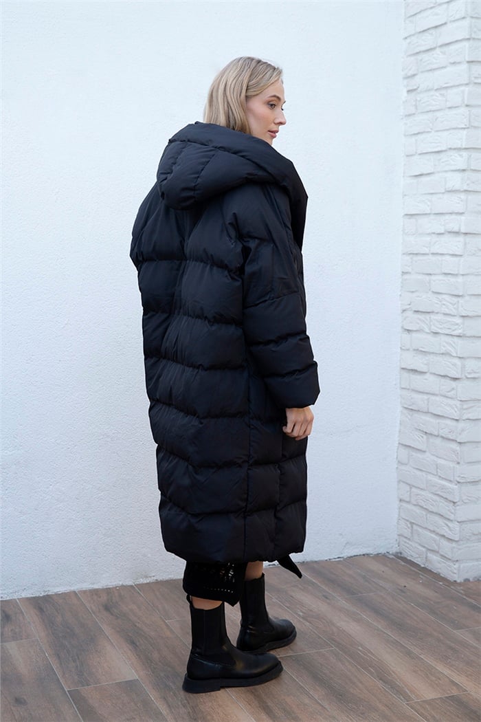 Avrile Dolumlu Şişme Mont  SİYAH  A20-10325