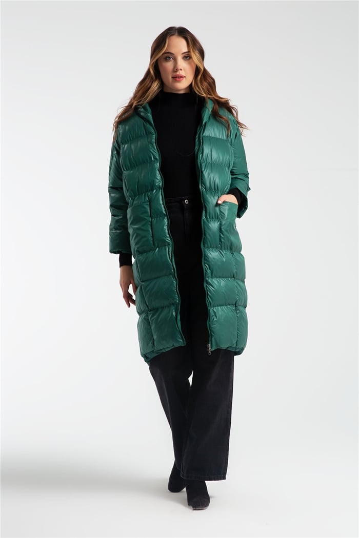 Avrile Dolumlu Şişme Mont  ZÜMRÜT  A20-10325