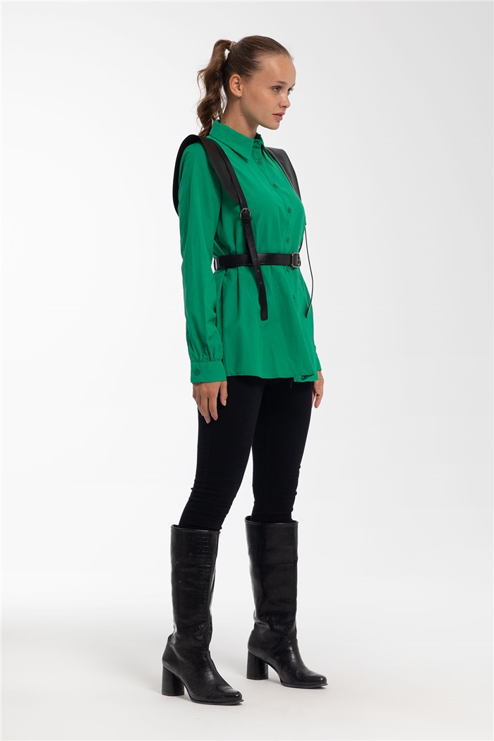 Avrile Düğmeli Kemerli Gömlek  BENETTON  A20-10331
