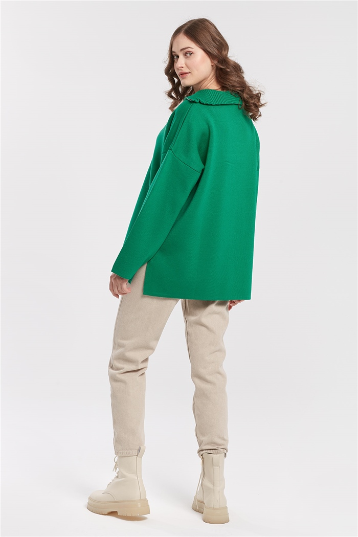Avrile Fermuarlı Yırtmaçlı Triko Tunik  BENETTON  A91974-S