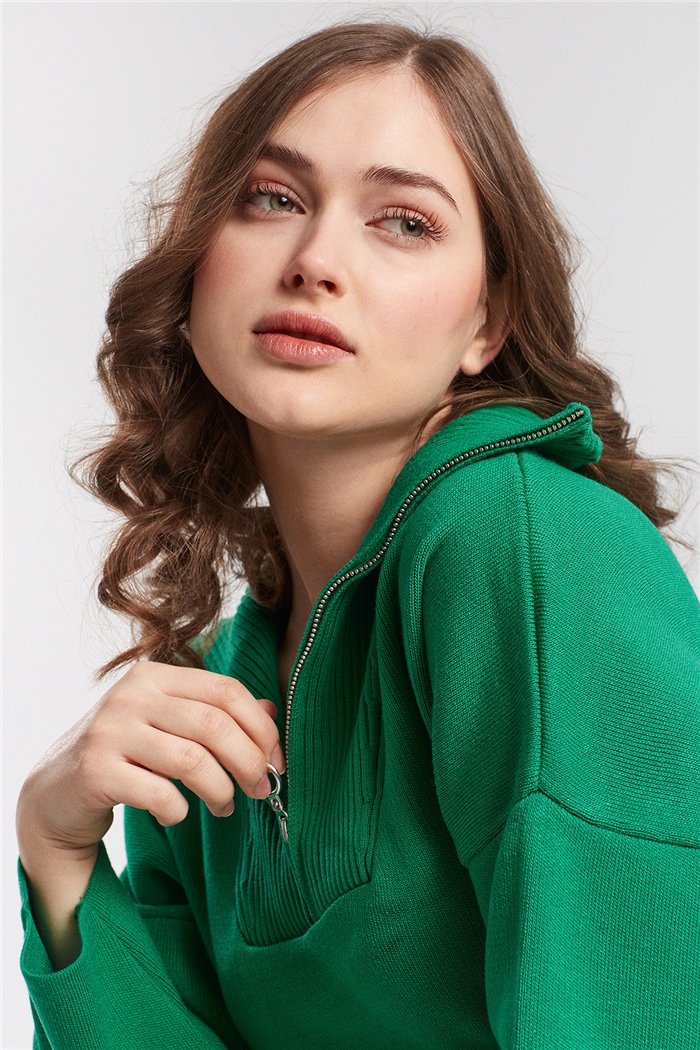 Avrile Fermuarlı Yırtmaçlı Triko Tunik  BENETTON  A91974-S