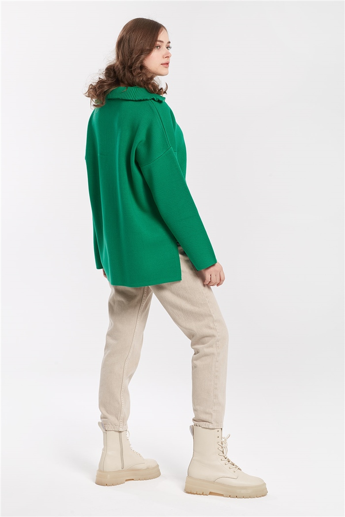 Avrile Fermuarlı Yırtmaçlı Triko Tunik  BENETTON  A91974-S
