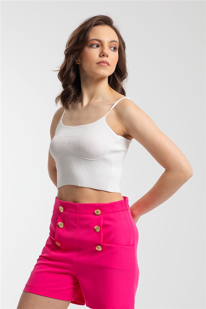 Avrile Fitilli Triko Bluz  EKRU  A91711-S