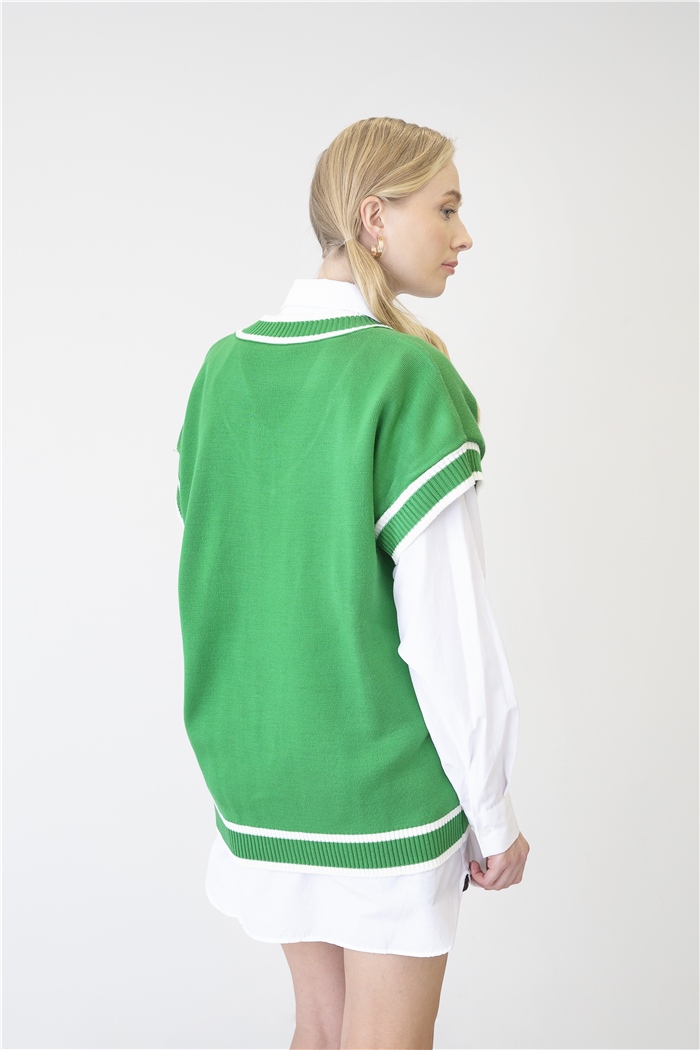 Avrile İçi Gömlekli Triko Süveter  BENETTON  A91583-S