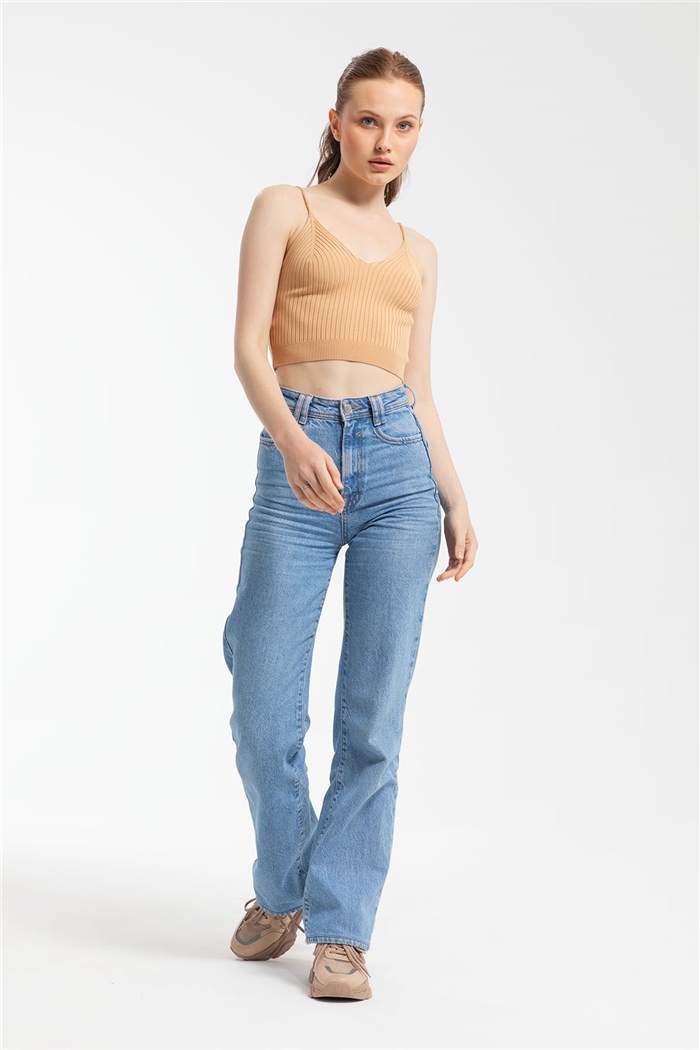 Avrile İnce Askılı Triko Atlet  CAMEL  A91788-S