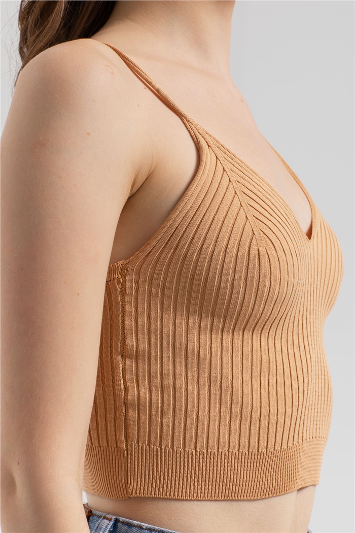 Avrile İnce Askılı Triko Atlet  CAMEL  A91788-S