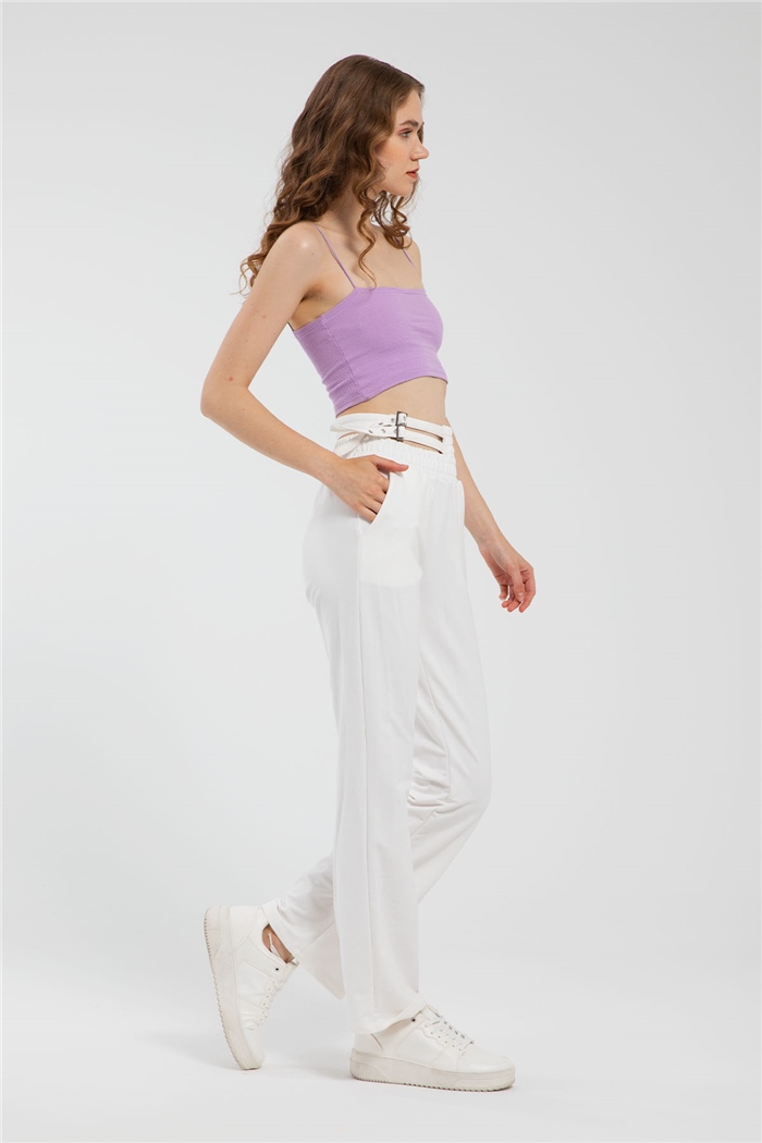 Avrile İnce Askılı Triko Crop  LİLA  A21-10418