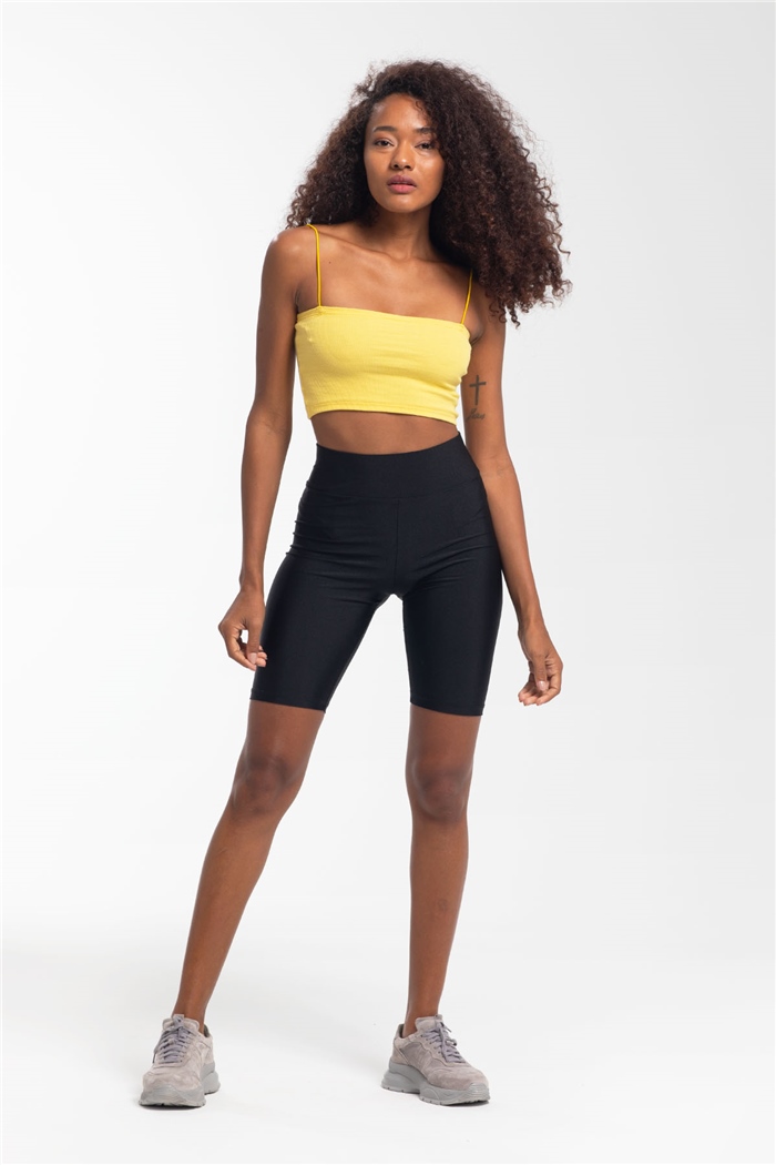 Avrile İnce Askılı Triko Crop  SARI  A21-10418