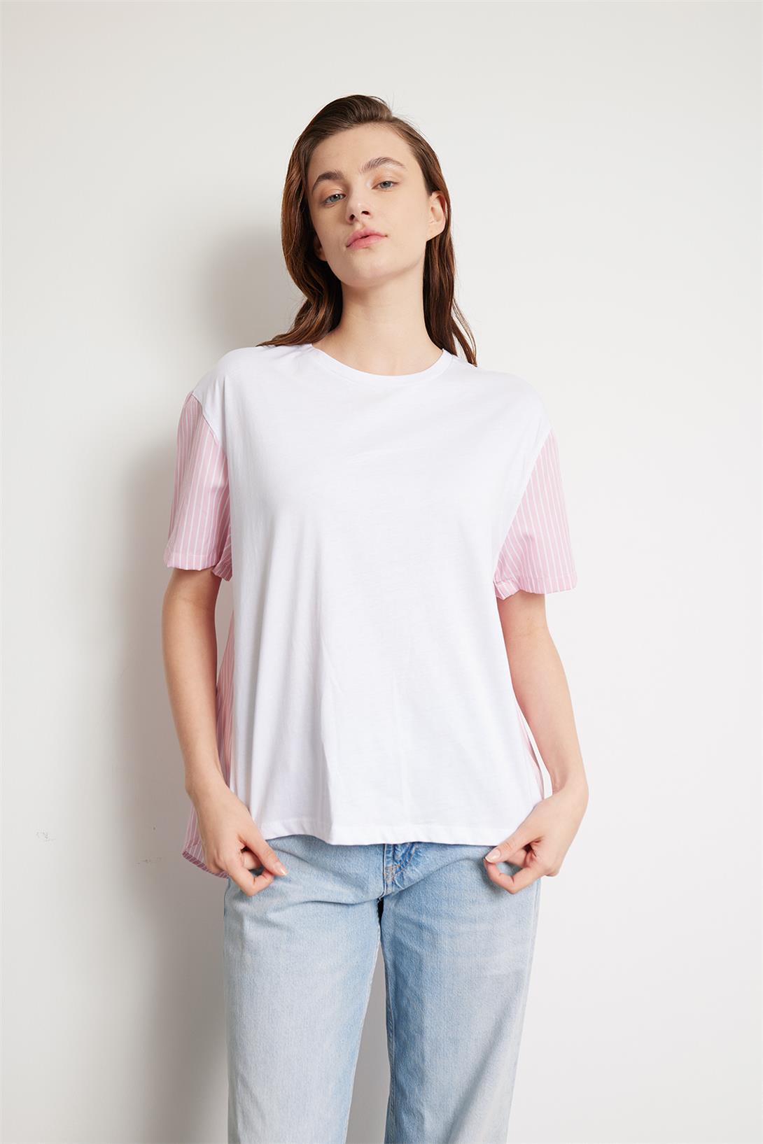 Avrile Kadın ASİMERİK T-SHIRT PEMBE A24-10253