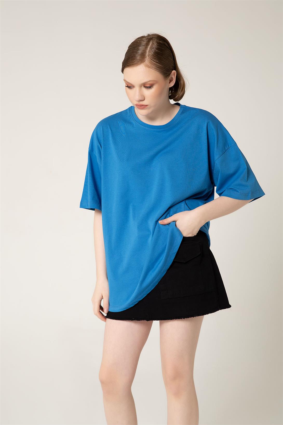 Avrile Kadın Oversize T-Shirt SAKS A23-10111