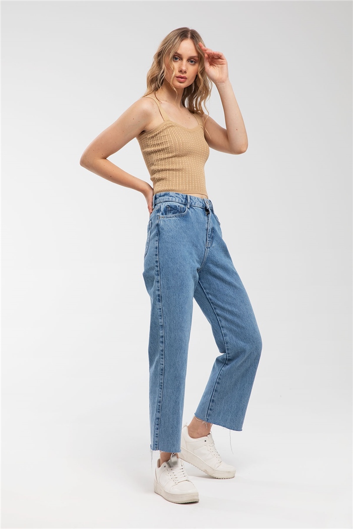 Avrile Saç Örgülü Triko Atlet  CAMEL  A91699-S
