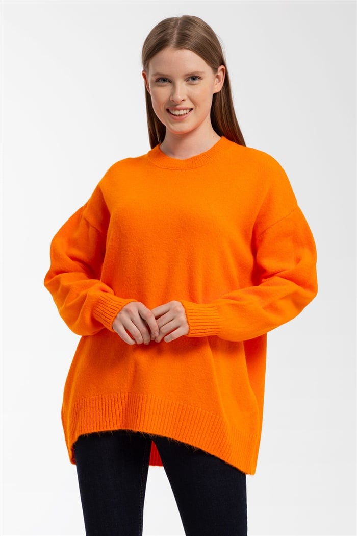 Avrile Salaş Triko Kazak  ORANJ  A91855-S