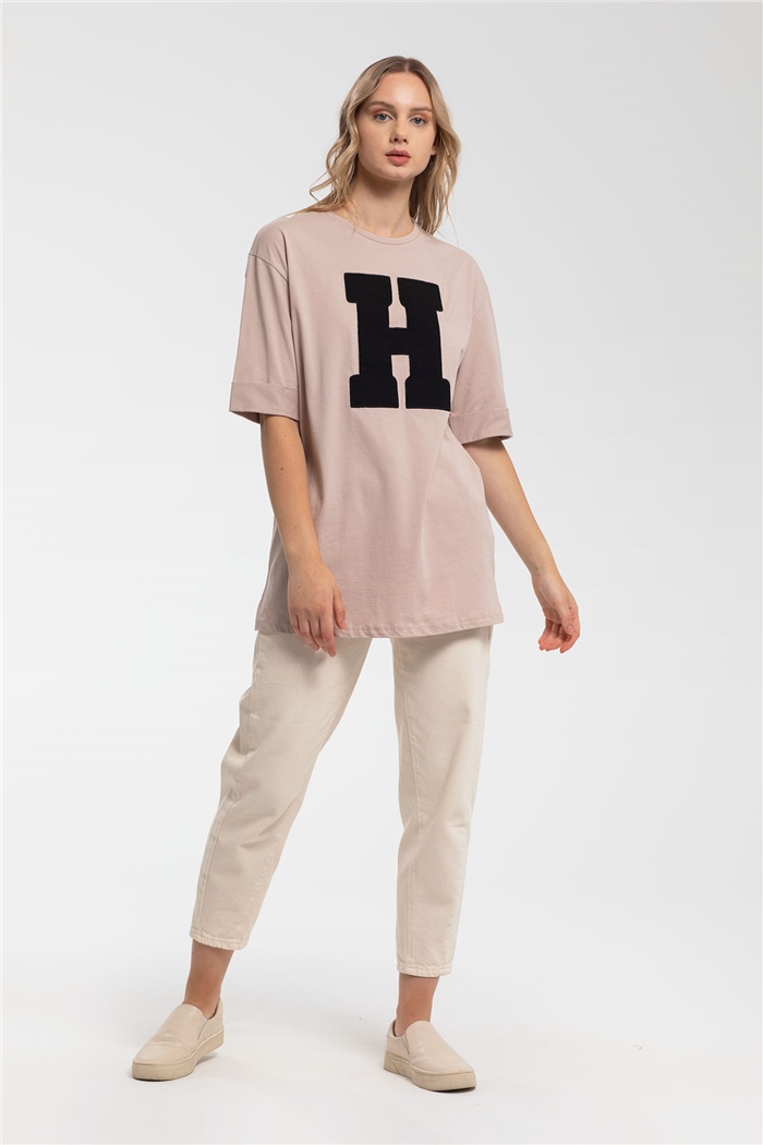Avrile T-Shirt  BEJ  A21-10446