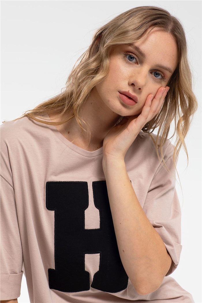Avrile T-Shirt  BEJ  A21-10446