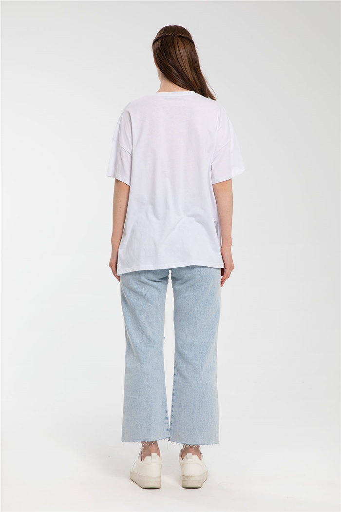 Avrile T-Shirt  BEYAZ  A21-10409