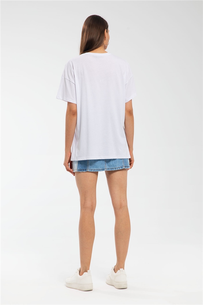 Avrile T-Shirt  BEYAZ  A21-10413
