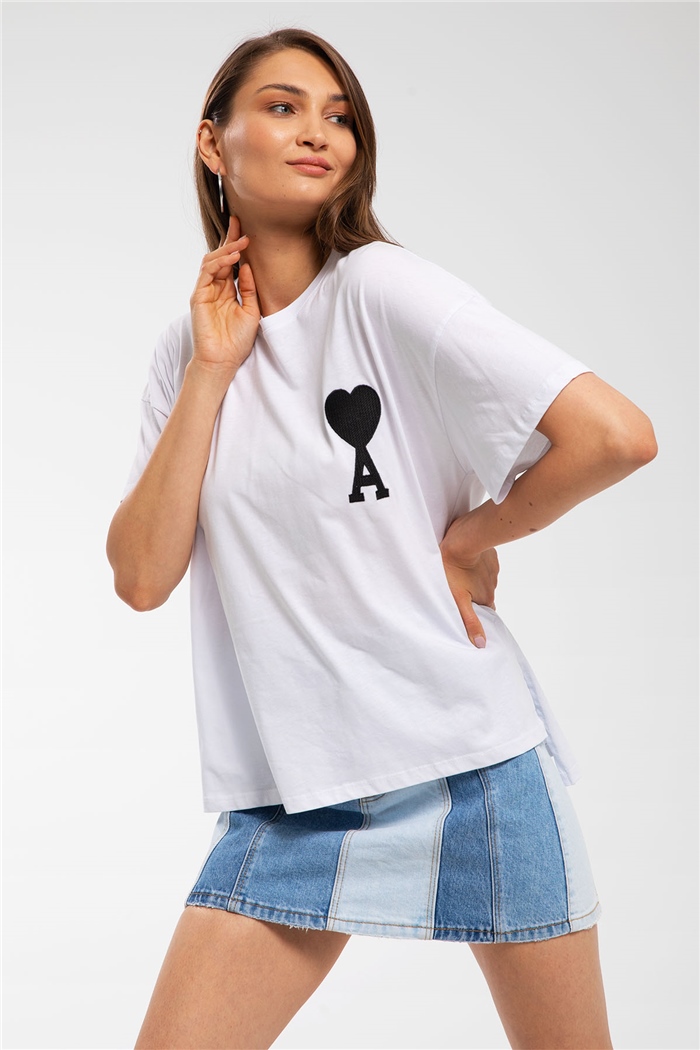 Avrile T-Shirt  BEYAZ  A21-10413