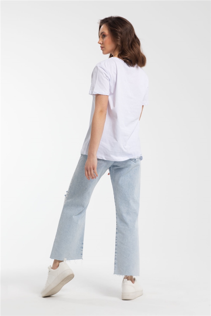 Avrile T-Shirt  BEYAZ  A21-10439