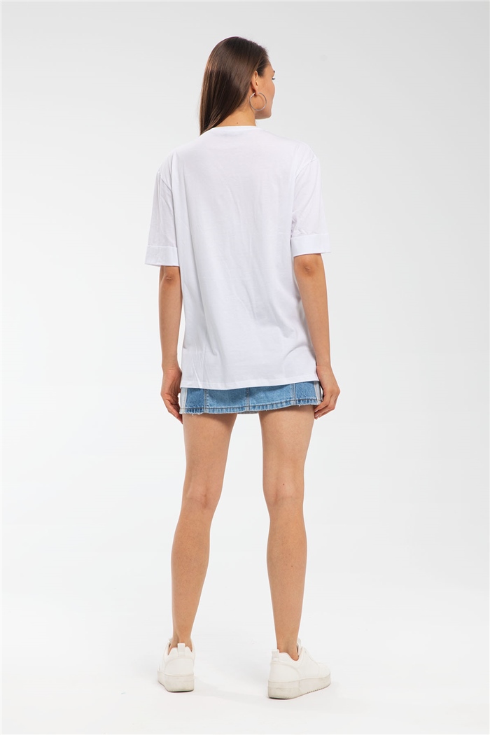 Avrile T-Shirt  BEYAZ  A21-10464