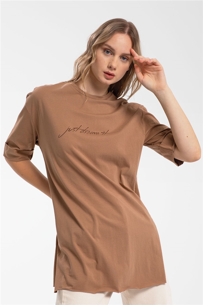 Avrile T-Shirt  CAMEL  A21-10437