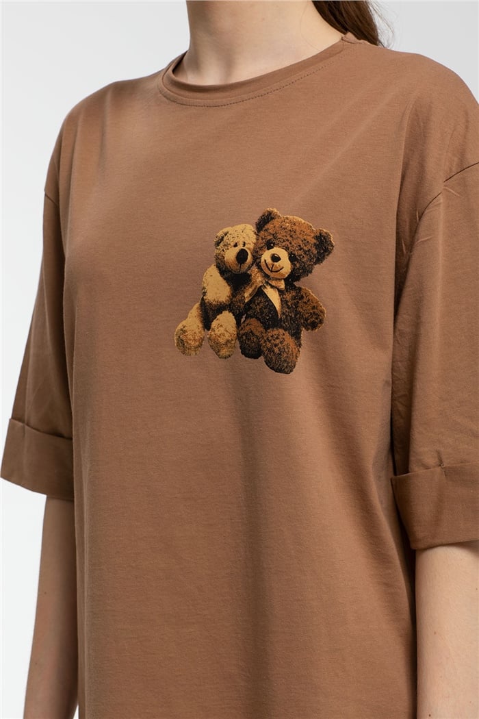 Avrile T-Shirt  KAHVE  A21-10455