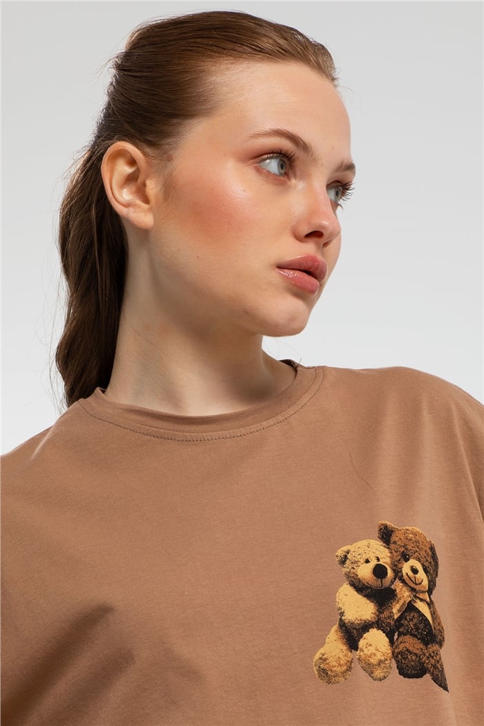 Avrile T-Shirt  KAHVE  A21-10455