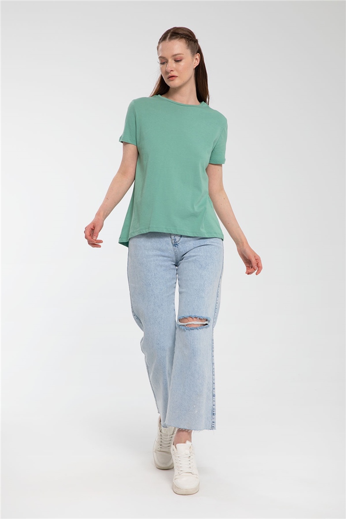 Avrile T-Shirt  MİNT YEŞİLİ  A21-10427