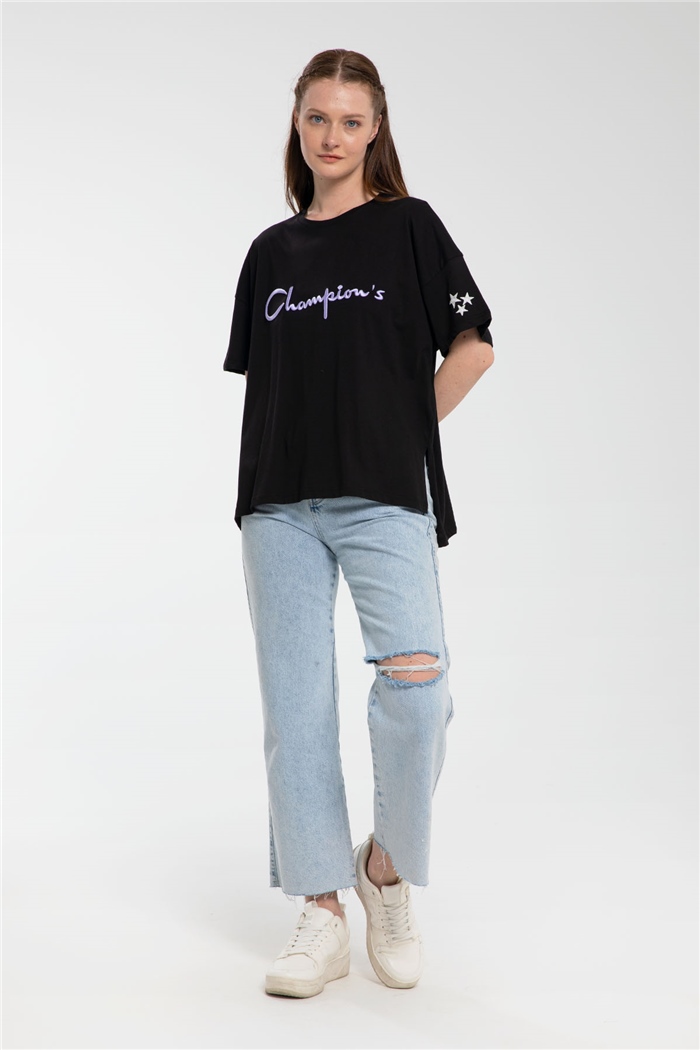 Avrile T-Shirt  SİYAH  A21-10409