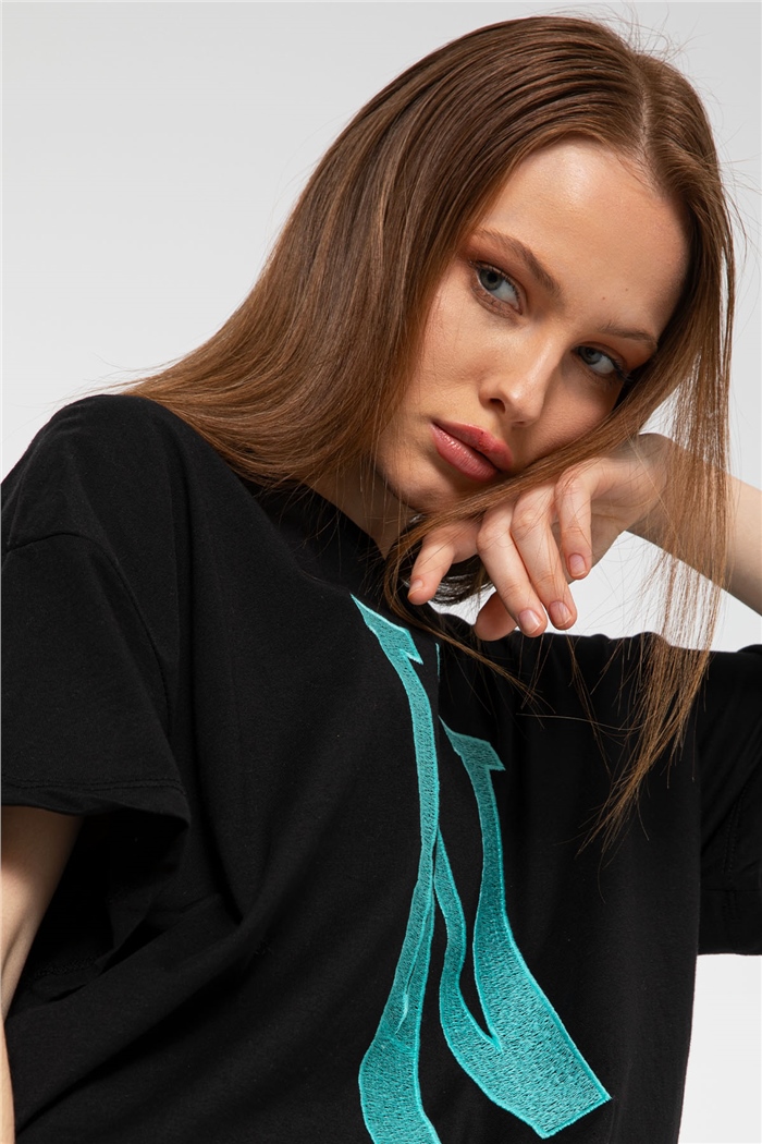Avrile T-Shirt  SİYAH  A21-10410