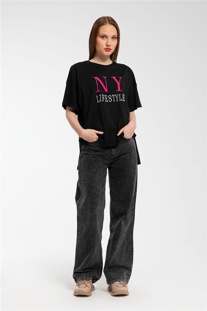 Avrile T-Shirt  SİYAH  A21-10411