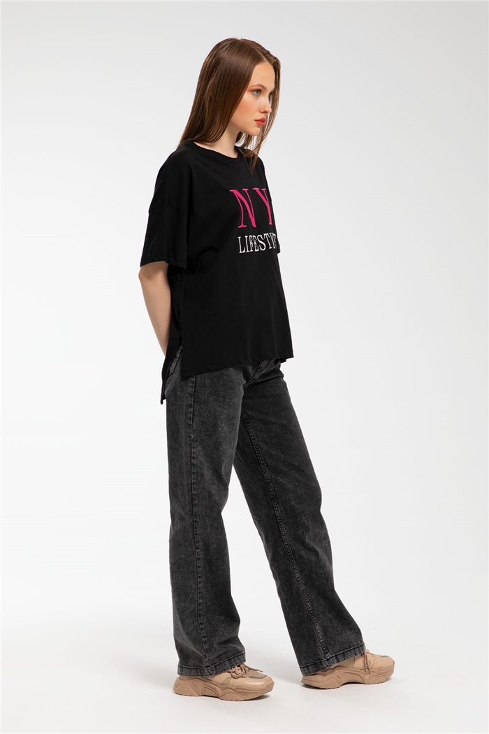 Avrile T-Shirt  SİYAH  A21-10411