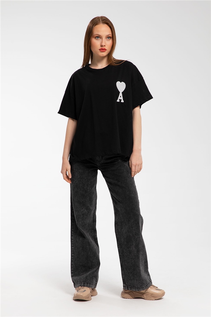 Avrile T-Shirt  SİYAH  A21-10413