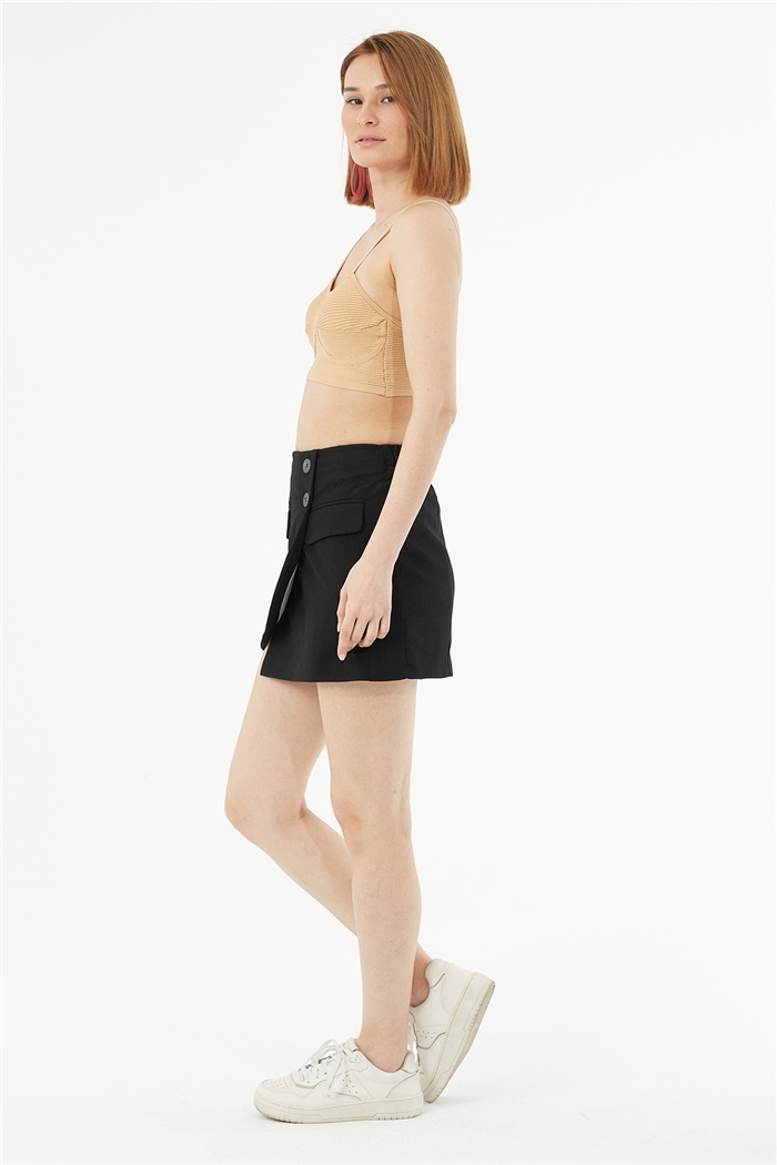 Avrile Tiktaklı Triko Büstiyer  CAMEL  A91767-S