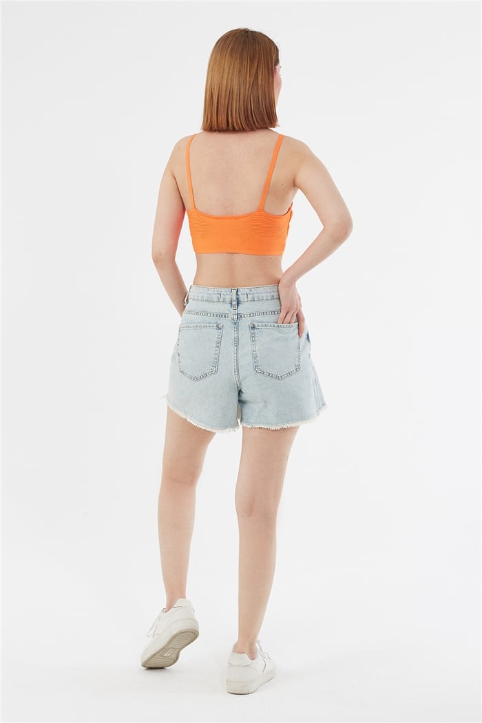 Avrile Tiktaklı Triko Büstiyer  NEON ORANJ  A91767-S