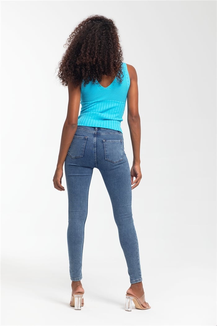 Avrile V Yaka Triko Atlet  AQUA  A91698-S