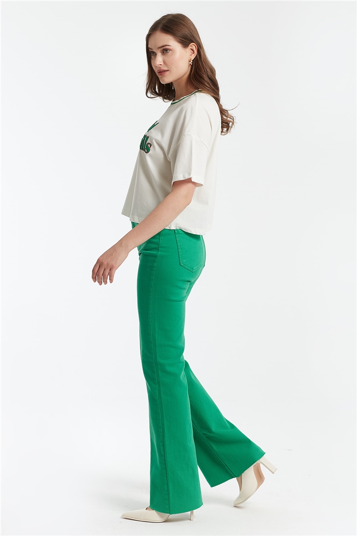Avrile Yazı Baskılı T-Shirt  EKRU  A21-10526