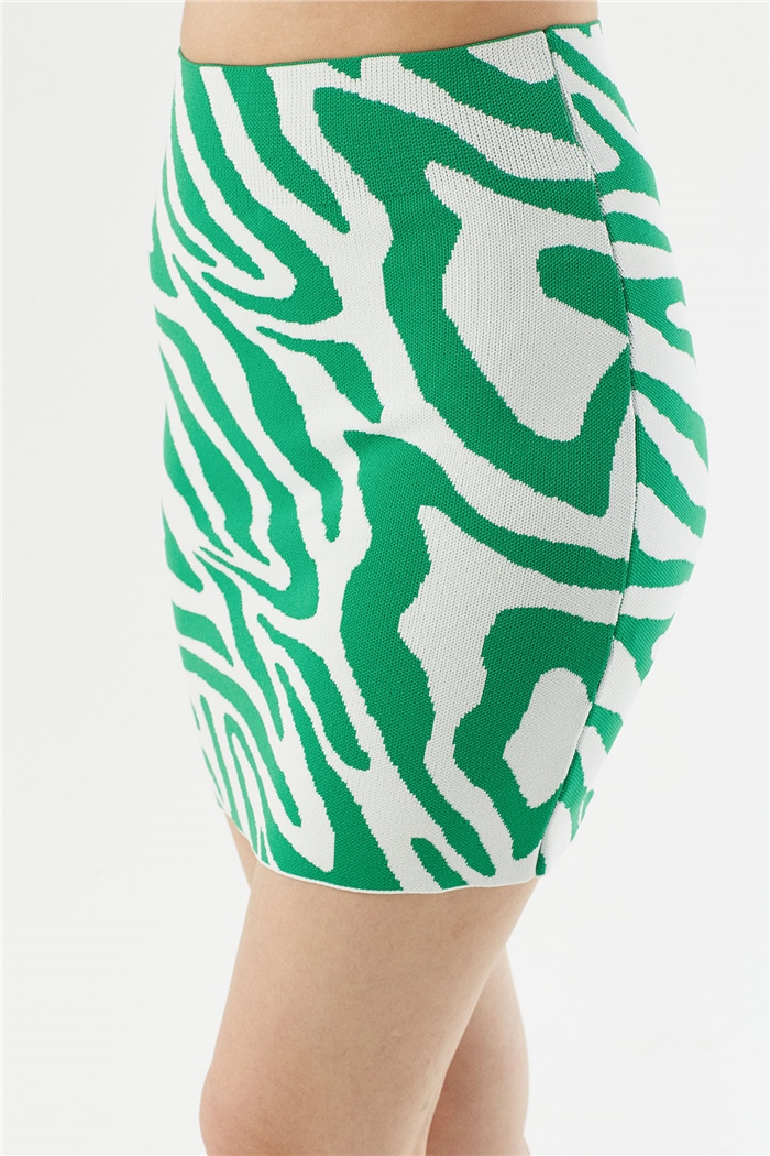 Avrile Zebra Desen Etek  BENETTON-BEYAZ  A92072-S