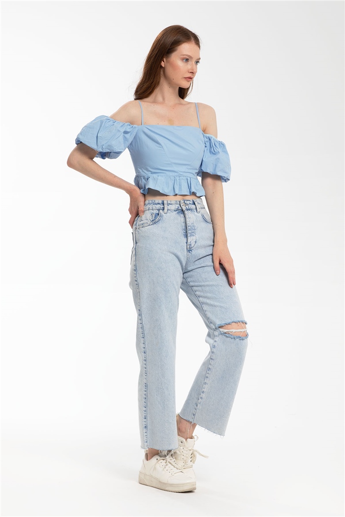 Nisan Askılı Bluz  BEBE MAVİ  N21-1166