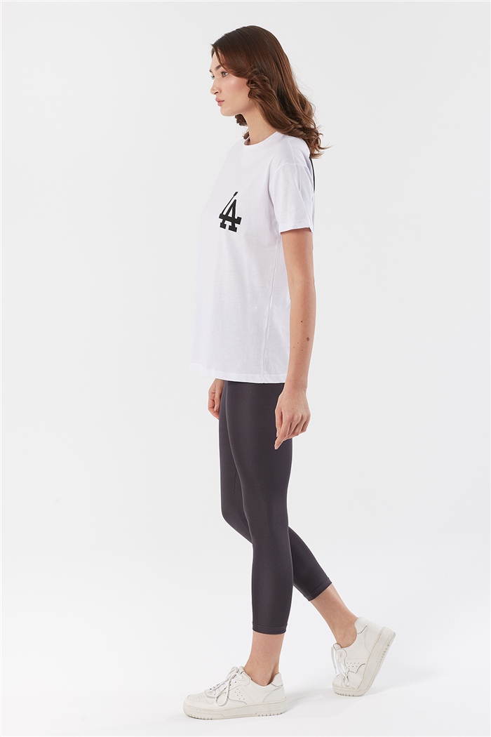 Nisan BASKILI T SHIRT  BEYAZ  N22-1310