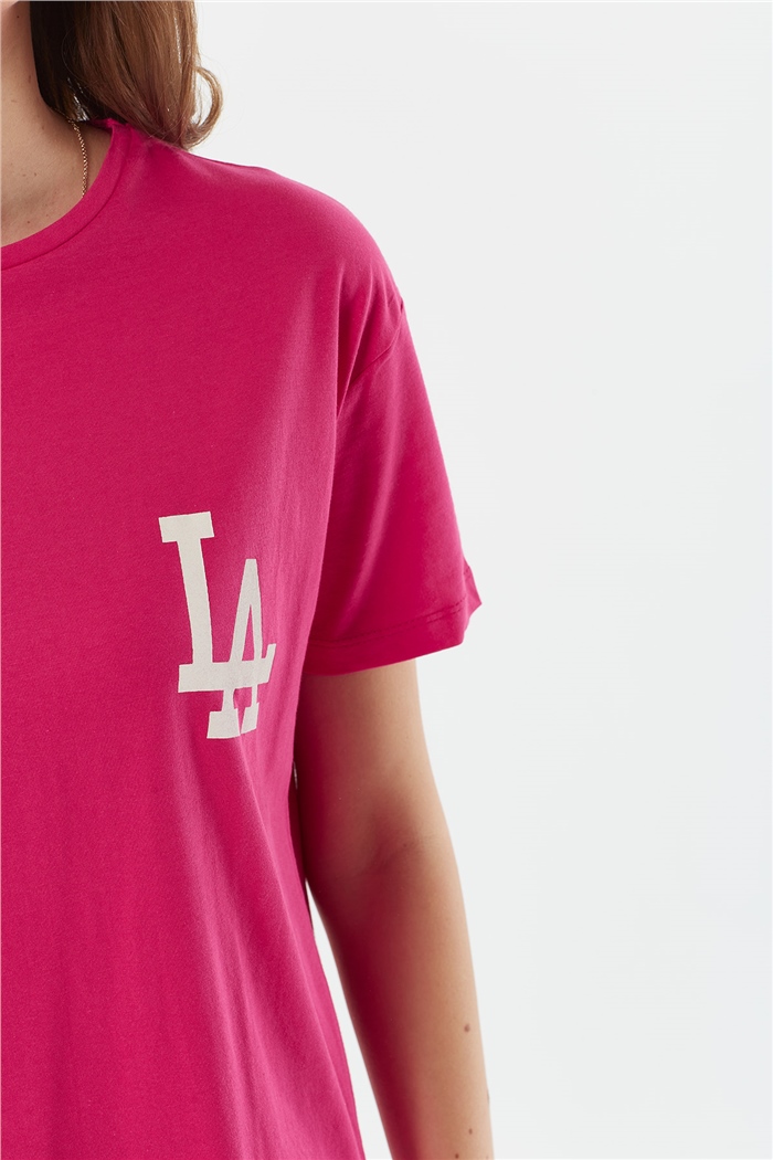 Nisan BASKILI T SHIRT  FUŞYA  N22-1310