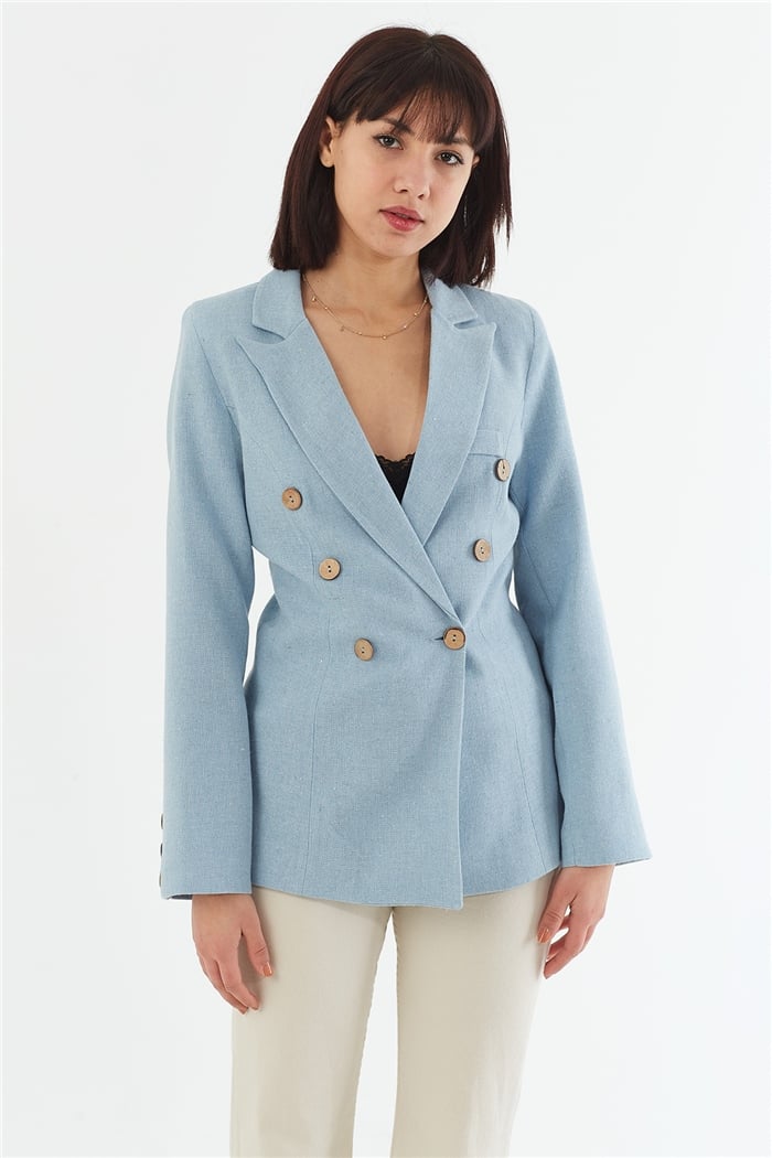 Nisan Blazer Ceket  BEBE MAVİ  N22-1334