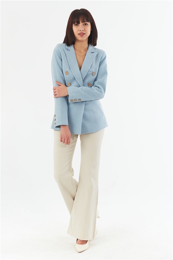 Nisan Blazer Ceket  BEBE MAVİ  N22-1334