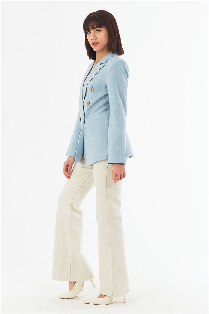 Nisan Blazer Ceket  BEBE MAVİ  N22-1334