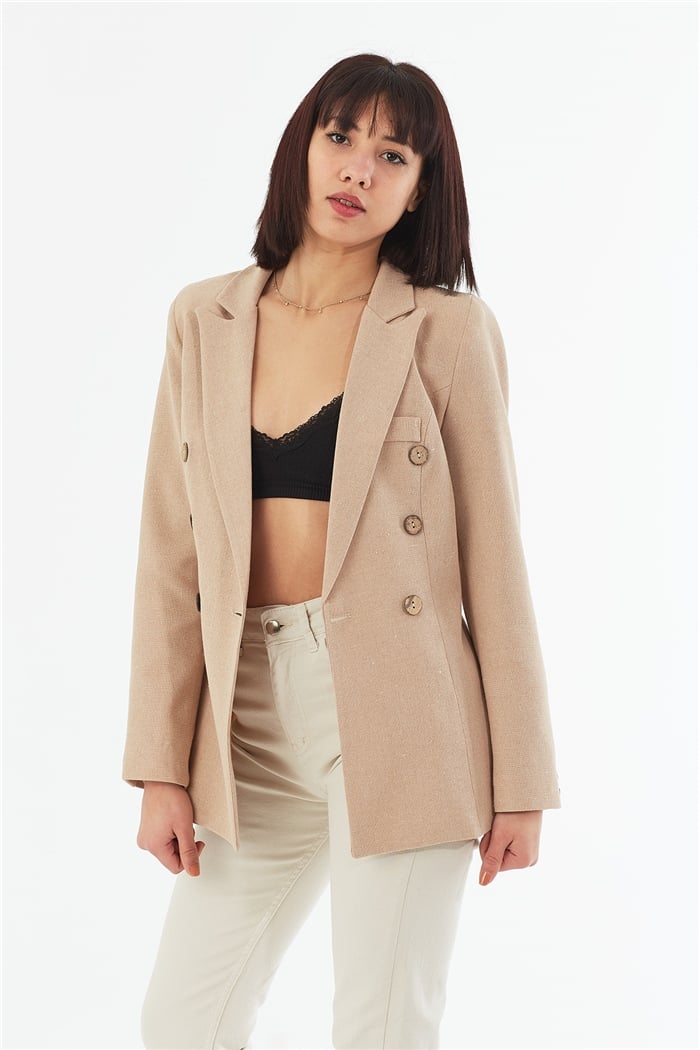 Nisan Blazer Ceket  BEJ  N22-1334