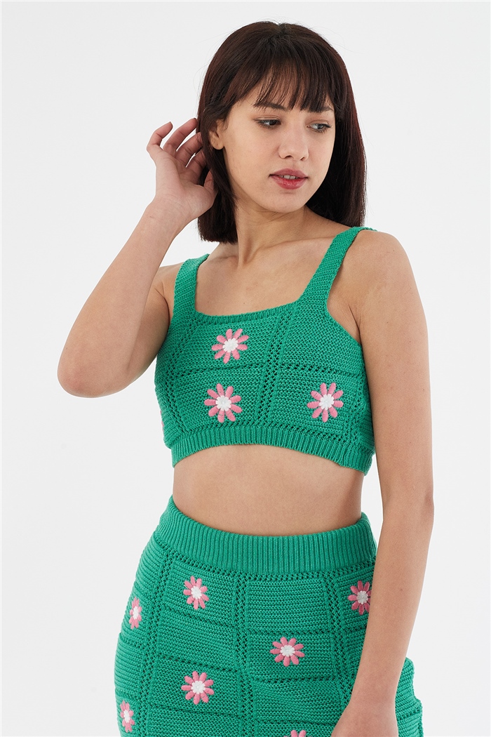 Nisan Çiçek Nakışlı Takım  BENETTON  TT3548-Z