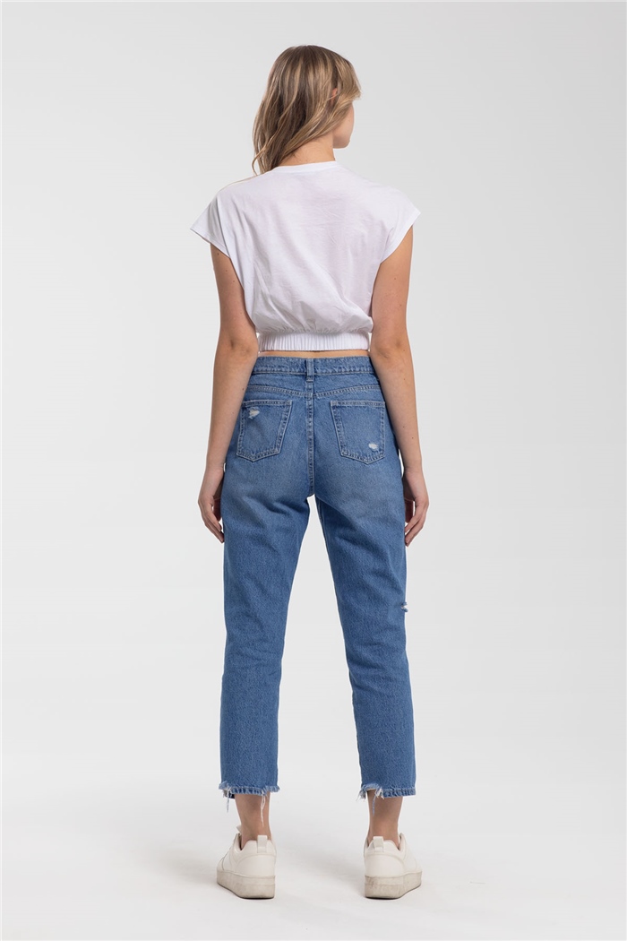 Nisan Crop Bluz  BEYAZ  N21-1043