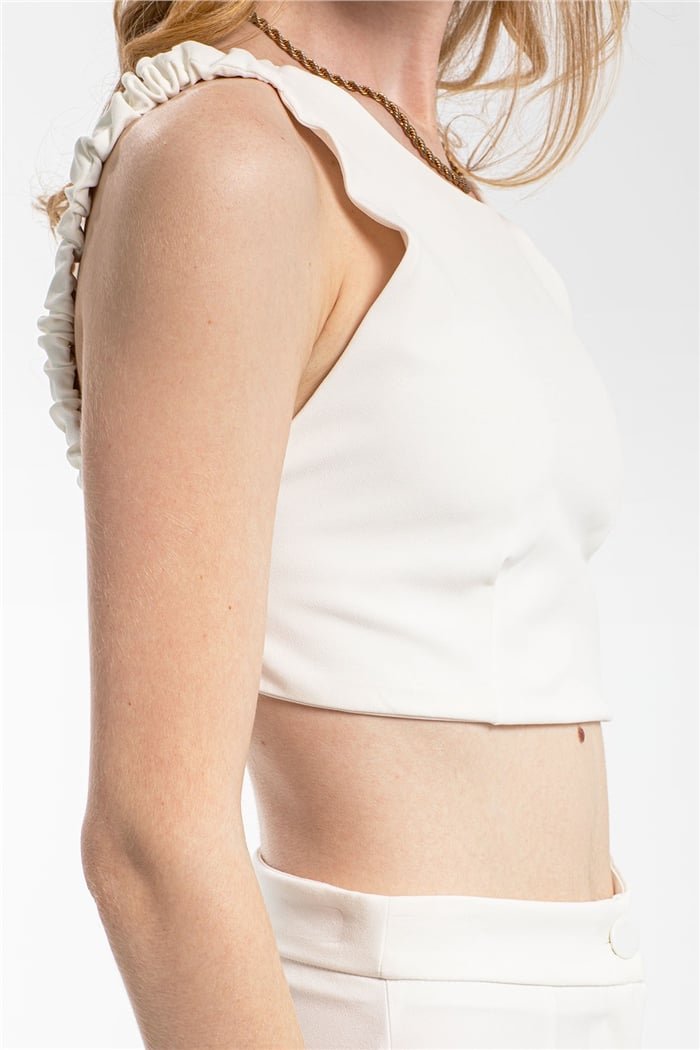 Nisan Crop Bluz  EKRU  N21-1186